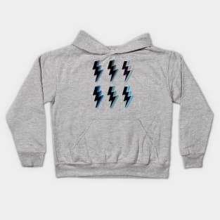 Varied Blues Lightning Bolt Collection Kids Hoodie